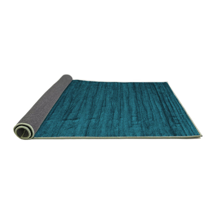 Sideview of Abstract Turquoise Contemporary Rug, con1897turq