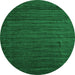 Square Abstract Green Contemporary Rug, con1897grn