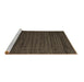 Sideview of Machine Washable Abstract Brown Contemporary Rug, wshcon1897brn