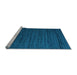 Sideview of Machine Washable Abstract Light Blue Contemporary Rug, wshcon1897lblu