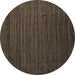 Round Machine Washable Abstract Brown Contemporary Rug, wshcon1897brn