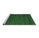 Sideview of Machine Washable Abstract Emerald Green Contemporary Area Rugs, wshcon1897emgrn