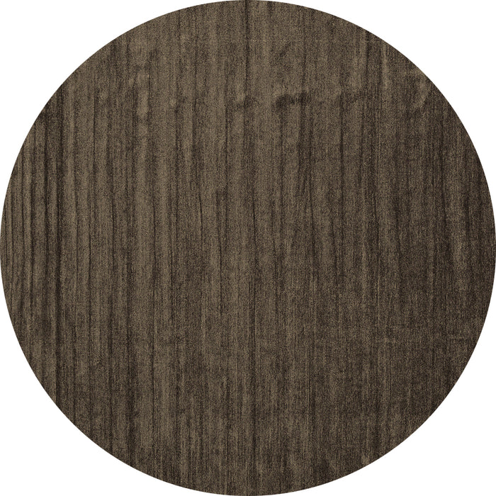 Round Abstract Brown Contemporary Rug, con1897brn