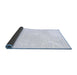 Sideview of Solid Blue Modern Rug, con1898blu