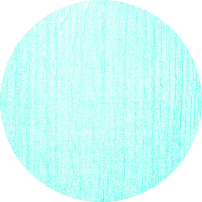 Round Solid Turquoise Modern Rug, con1898turq