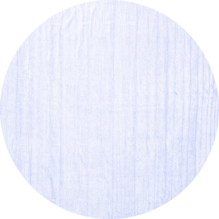Round Solid Blue Modern Rug, con1898blu