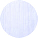 Round Solid Blue Modern Rug, con1898blu