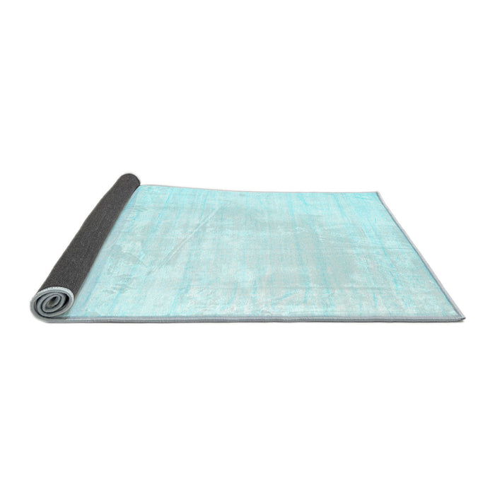 Sideview of Solid Light Blue Modern Rug, con1898lblu