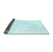 Sideview of Solid Light Blue Modern Rug, con1898lblu