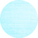 Round Solid Light Blue Modern Rug, con1898lblu