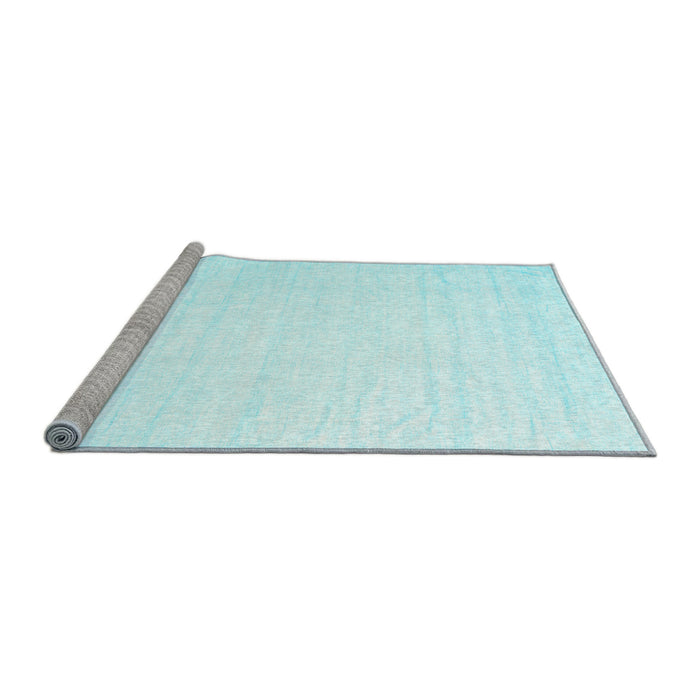 Sideview of Machine Washable Solid Light Blue Modern Rug, wshcon1898lblu