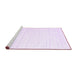 Sideview of Machine Washable Solid Purple Modern Area Rugs, wshcon1898pur