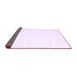 Sideview of Solid Purple Modern Rug, con1898pur