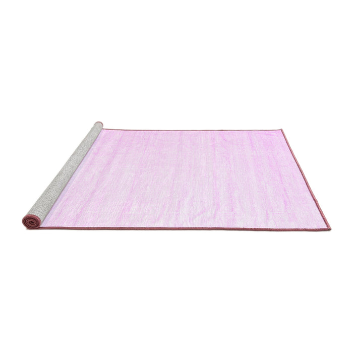 Sideview of Machine Washable Solid Pink Modern Rug, wshcon1898pnk