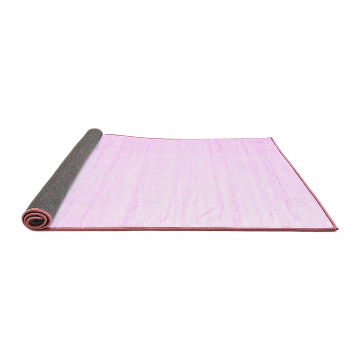 Sideview of Solid Pink Modern Rug, con1898pnk