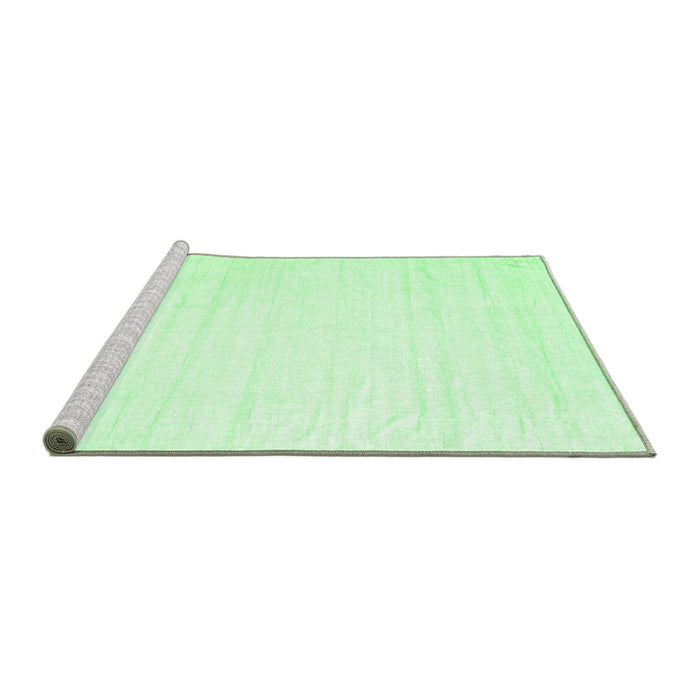 Sideview of Machine Washable Solid Emerald Green Modern Area Rugs, wshcon1898emgrn