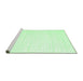 Sideview of Machine Washable Solid Emerald Green Modern Area Rugs, wshcon1898emgrn