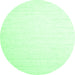 Round Solid Emerald Green Modern Rug, con1899emgrn