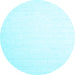 Round Solid Light Blue Modern Rug, con1899lblu