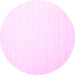 Round Solid Pink Modern Rug, con1899pnk