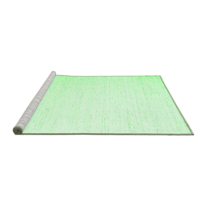 Sideview of Machine Washable Solid Emerald Green Modern Area Rugs, wshcon1899emgrn