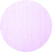 Round Solid Purple Modern Rug, con1899pur