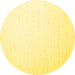 Round Solid Yellow Modern Rug, con1899yw