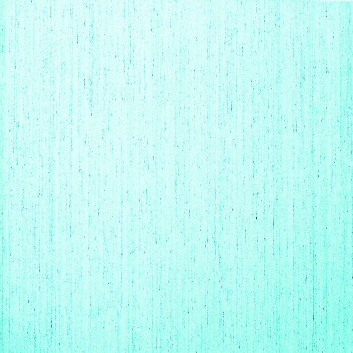 Square Machine Washable Solid Turquoise Modern Area Rugs, wshcon1899turq