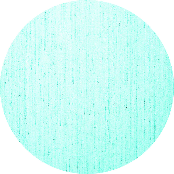 Round Solid Turquoise Modern Rug, con1899turq