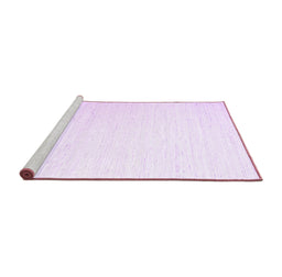 Sideview of Machine Washable Solid Purple Modern Area Rugs, wshcon1899pur