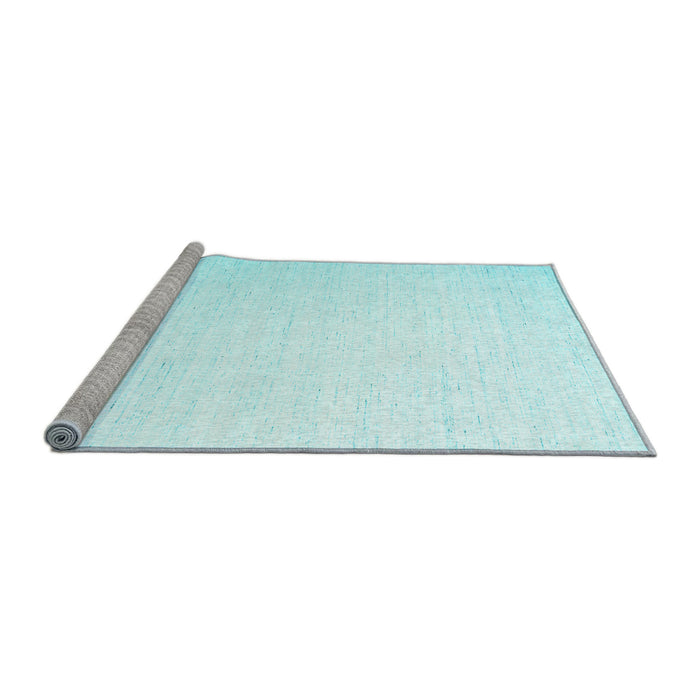 Sideview of Machine Washable Solid Light Blue Modern Rug, wshcon1899lblu