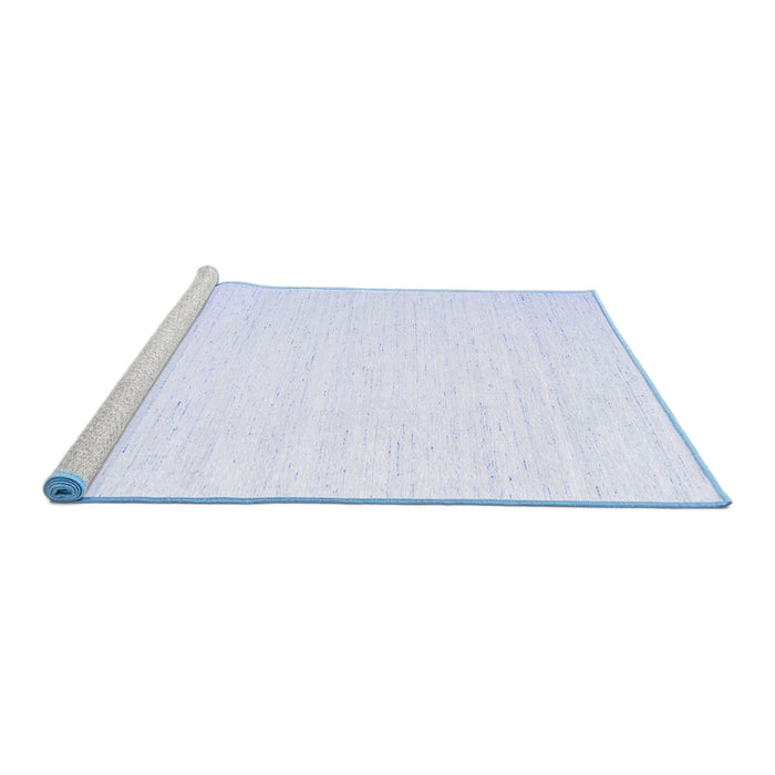 Sideview of Machine Washable Solid Blue Modern Rug, wshcon1899blu