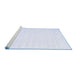 Sideview of Machine Washable Solid Blue Modern Rug, wshcon1899blu