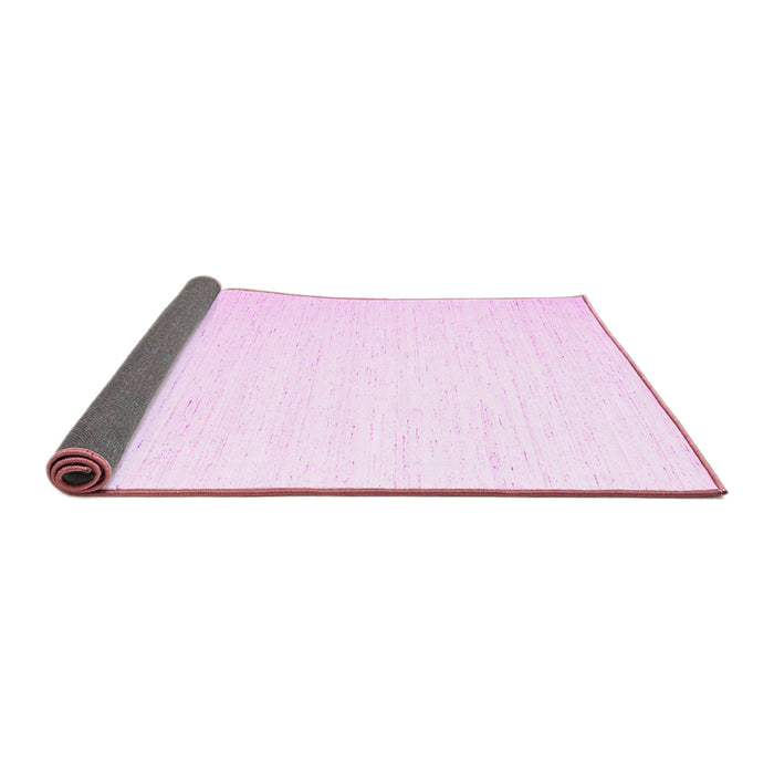 Sideview of Solid Pink Modern Rug, con1899pnk