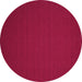 Round Machine Washable Abstract Pink Contemporary Rug, wshcon189pnk