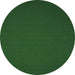 Round Machine Washable Abstract Emerald Green Contemporary Area Rugs, wshcon189emgrn