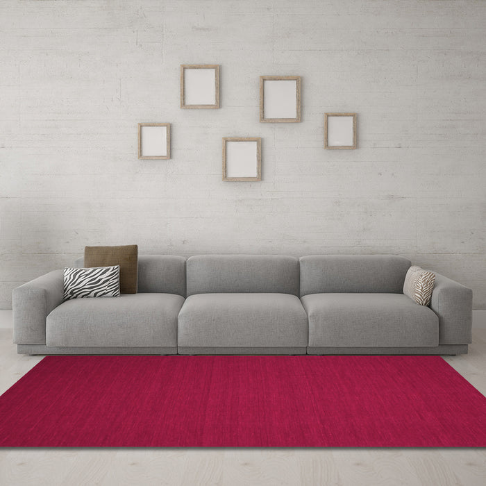 Machine Washable Abstract Pink Contemporary Rug in a Living Room, wshcon189pnk