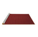 Sideview of Machine Washable Abstract Brown Contemporary Rug, wshcon189brn