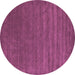 Round Abstract Pink Contemporary Rug, con18pnk