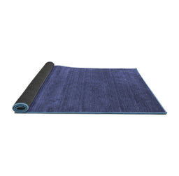 Sideview of Abstract Blue Contemporary Rug, con18blu