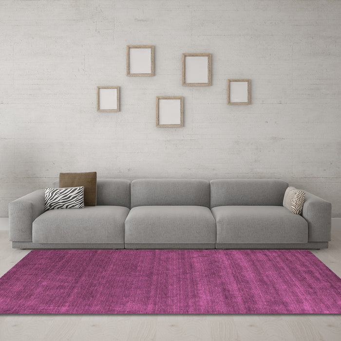 Machine Washable Abstract Pink Contemporary Rug in a Living Room, wshcon18pnk