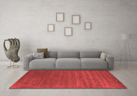 Machine Washable Abstract Red Contemporary Rug, wshcon18red