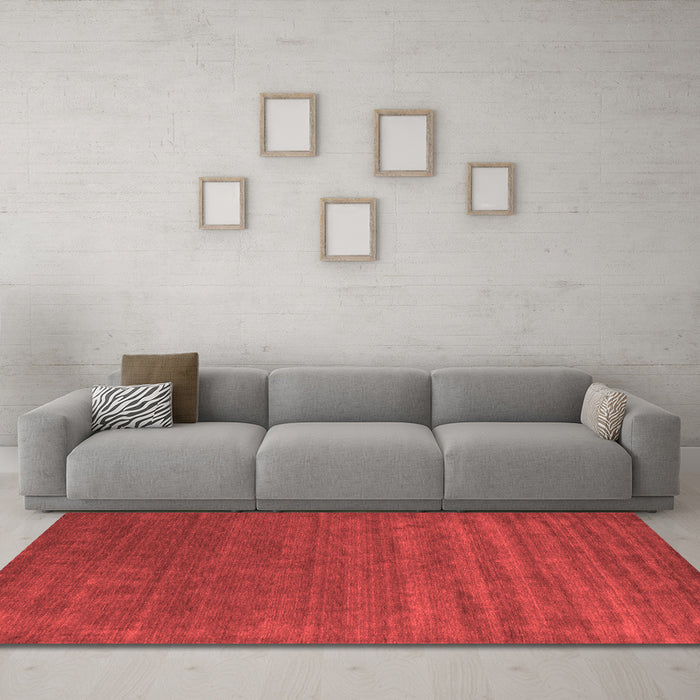 Contemporary Red Washable Rugs