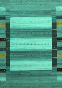 Abstract Turquoise Contemporary Rug, con1900turq