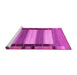 Sideview of Machine Washable Abstract Pink Contemporary Rug, wshcon1900pnk