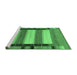 Sideview of Machine Washable Abstract Emerald Green Contemporary Area Rugs, wshcon1900emgrn