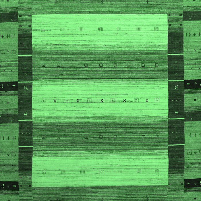 Machine Washable Abstract Emerald Green Contemporary Area Rugs, wshcon1900emgrn