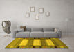 Machine Washable Abstract Yellow Contemporary Rug in a Living Room, wshcon1900yw