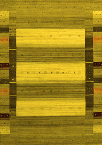 Abstract Yellow Contemporary Rug, con1900yw