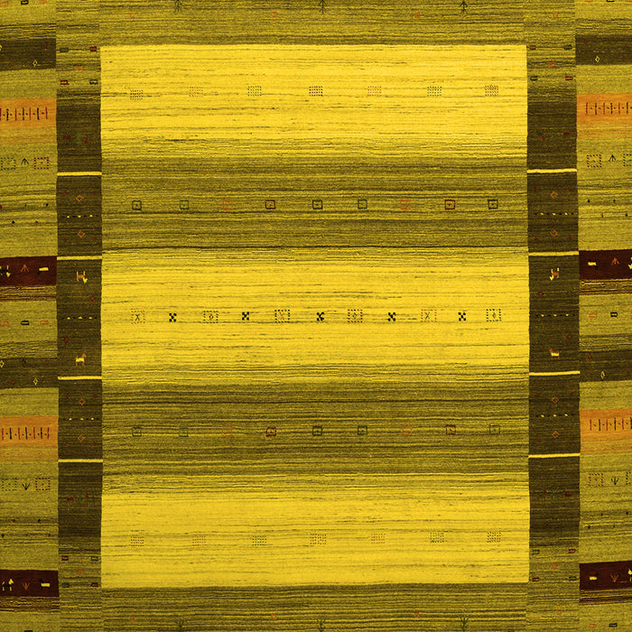 Machine Washable Abstract Yellow Contemporary Rug, wshcon1900yw